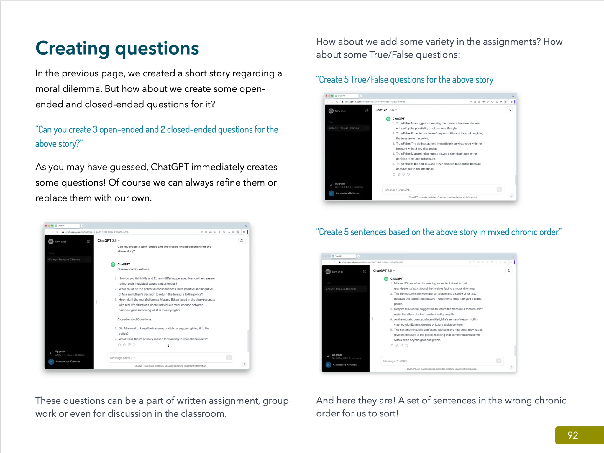 Selected page from Artificial Intelligence: Teaching & Learning with AI